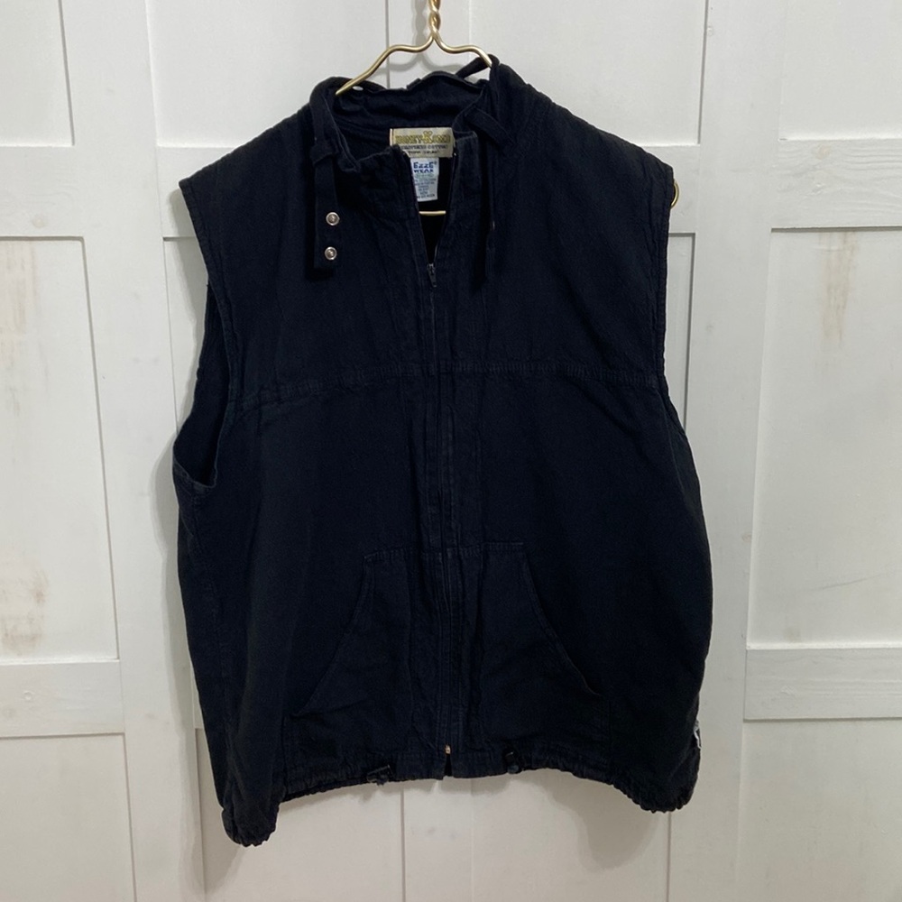 Vintage Eeze Wear Honey Komb Black 90s Vest Size XL